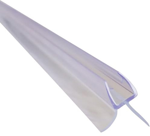 Baystone® Clear Bath Shower Screen Door Seal Strip for 8mm Glass Up to 16mm Gap Straight 800mm