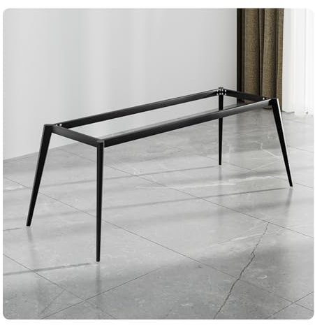 Pieds de table en fer forgé, supports de table en dalle de roche, cadre de support de base de table à manger, cadre en fer for pied de table basse, design créatif, cadre en acier peint, forte capacité