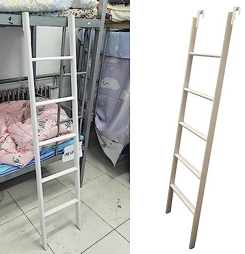 Bed Ladder, Bed Ladder 5 Step Floor Standing, Metal Climb Bunk Bed Ladder 150 cm Tall, Home RV Loft Dormitory Twin Bed Ladder with Rubber Foot Pads