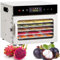 vnmudzeo 400 W Essiccatore Elettrico per Alimenti Commerciale, Temperatura Regolata 95-194 ℉, 6/8 Strati Macchina per Disidratazione della Frutta Domestica in Acciaio Inossidabile,6Layers-220V