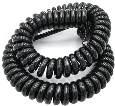 Coiled cable,Trunking Solid Stretch 1.2 Meter 0.2mm 0.3mm 0.5mm Spring Spiral Wire Extend Power Cord 2 Core to 12 Core Tensile Cable Connector(8 core,20 AWG 0.5mm)