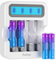 Pallus Lot de 4 Piles Rechargeables AAA au Lithium avec Chargeur Rapide de 2 Heures, Haute Capacité de 1100 mWh, sans Effet Mémoire, Faible Autodécharge, Durée de Cycle Jusqu'à 1600