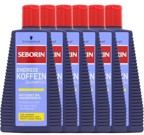 6x Schwarzkopf Seborin Energie Koffein Shampoo je 250ml dünnes & kraftloses Haar