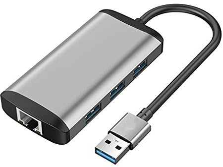Adattatore da USB 3.0 2.0 a RJ45 Gigabit Ethernet con porta USB di ricarica per hard disk di rete HUB Ethernet