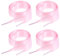 AOZUO Lot de 2 paires de lacets plats en satin doux pour chaussures de sport, bottes de skate, rose