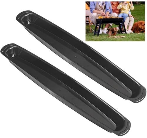 Grill Drip Tray For George Foreman Grills Black Grease Catcher 14.5 Inch Heat-Resistant Large Capacity Easy Clean Outdoor BBQ Accessory