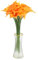 sourcing map 20pcs Artificial Calla Lily Fake Silk Flowers Bouquet Real Touch for Home Garden Wedding Party Decoration, Bright Orange