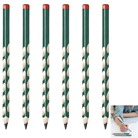 Zescyha 6 Stück Dreikant-Bleistift für Linkshänder Rechtshänder, HB Härtegrad Schmaler Bleistift Umweltfreundliches Holz, 2 mm Mine, Rutschfester Griff, Komfortabler Schreibgriff