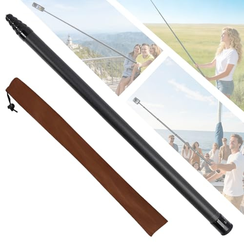 5m/16.4FT Kohlefaser Unsichtbar Selfie Stick Kompatibel mit Insta360 X5-X | Erweiterung Verlängerungs Stab für Kamera Ultra Langem Kompatibel mit GoPro 13-3 Kamera Kompatibel mit Xbot Go Fotografie