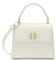 Furla 1927 Mini-Handtasche, Creme, 21 x 16 x 8,5 cm, mit abnehmbarem und verstellbarem Schultergurt, Drehverschluss