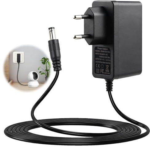 9V 1A Cargador Camara 1.5M para Tapo C200 C210, Fuente Alimentación Cámaras | 9V 1000mA Cable Camara Adaptador para Tapo C100, C210, C310, C320WS, TC60, TC70, FHD IP WiFi