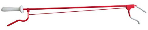 1x Behrend Greifhilfe Color, Greifzange Greifarm, Stahlrohr, leichtgängig, Magnet, 70 cm, rot
