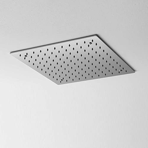 Soffione Doccia Inox da soffitto incasso QUADRO 40 cm ARES