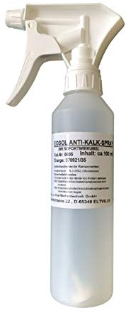 Emil Otto EOSOL Anti-Kalk-Spray, mit herausragender Sofortwirkung, extrem ergiebig, 250 g in Pumpsprühflasche, für Duschwände aus Echtglas, Fliesen, Glas u. Armaturen