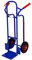 Sackkarre, Gleitkufen 250 kg, 111x50x53 cm, blau, pannensicheren Gummireifen (klappbare Schaufel) (Transportkarre Stapelkarre Handkarre, Umzugskarre, leichte Sackkarre aus Stahl klappbar für Umzug)