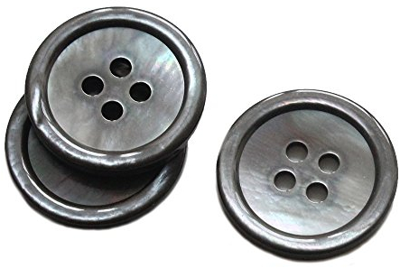 YaHoGa 22 Stück Grau Perlmuttknöpfe 20mm 15mm Knöpfe für anzüge jacken mäntel uniform (Grau)