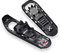 Black Crevice Schneeschuhe Kunststoff Zackenprofil Stainless Steel Steighilfe Ratschenbindung, 64 cm