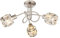 Globo Spotrondell Chrom Deckenstrahler 3 Flammig Deckenleuchte Kristall Modern, Glaskristalle klar, 3x E14, DxH 38 x 24 cm