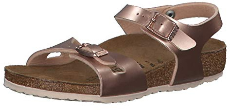 Birkenstock Rio Kids, Birko Flor Sandal, Braun Electric Metallic Copper, 30 EU