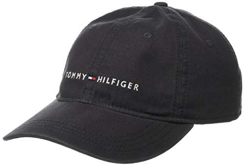 Tommy Hilfiger Herren Logo Dad Baseball Cap Baseballkappe, Dunkelgrau, Einheitsgröße