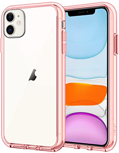 JETech Case for iPhone 11 (2019), 6.1-Inch, Shockproof Transparent Bumper Cover, Anti-Scratch Clear Back (Rose Gold)