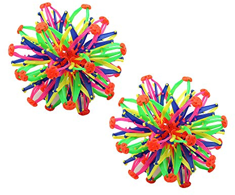 Amasawa 2 Pièces Balle Extensible,Boule Magique Rétractable et Changeable pour Garçons et Filles,Ballon Coloré Rétractable