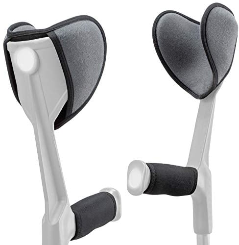 Icehof Juego de 4 almohadillas para andador, muleta de ayuda para andar, apoyos para antebrazos, accesorios acolchados contra la fricción, cojín amortiguador para codos, antebrazos