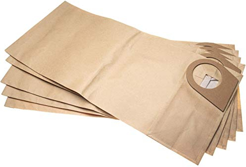 vhbw 5X Staubsaugerbeutel kompatibel mit Bosch PAS 900, PAS 1000, PAS 1000 F Staubsauger - Papier, 49,5cm x 21,8cm Sandfarben