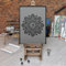 NAKLEO Mandala Große Malschablonen Durchmesser 39 cm - S, Tibetischer Kreis OM Geometrisches Ornament, Wiederverwendbare Kunststoff Wandschablone DIY Handwerk, Holz Möbel Boden Stoff