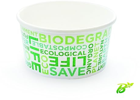 Sdg Pot de Glace en Carton Recyclable Texte Bio 390 ml Lot de 1350