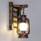 COCOL Retro Wandleuchte Korridor Beleuchtung Wandlampe Persönlichkeit Kreative Wandleuchte Lampe Nachtlampe Schlafzimmer Wohnzimmer Studie Beleuchtungssystem E27 Rotes Kupfer Milchglas