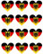 12 Stück Aufkleber Deutschland Bundesadler | wetterfest & UV Schutz | Set Germany