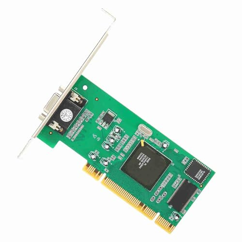 Graphics Card, VGA PCI 8MB 32Bit Desktop Computer Accessories, Multi-Display Graphics Card for VOD/HISHARD/BUDDY/Desktop/Computer Display, Compatible with 64‑bit PCI‑X slot