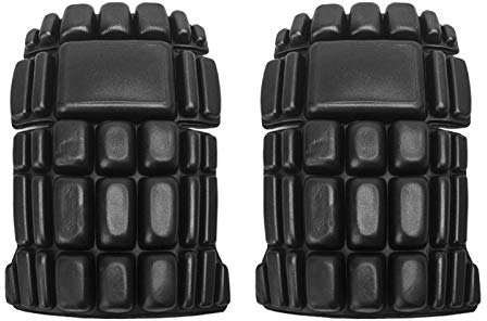 Rodilleras para el trabajo, 1 par de rodilleras de gel de construcción, protección de piernas para trabajar en pantalones de jardinería (negro)