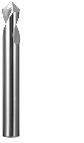 60 120 90 grados Taladro central centrado posicionamiento taladro 45 grados ángulo herramienta fresa extremo chaflán YIJIAN (longitud del filo de corte: aluminio, dimensiones: D12xR120x75L)