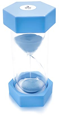 Sabliers pour Enfants,Sabliers Enfants Sabliers Minuterie Horloge de Sable Hourglass, Montre de Cuisine, pour Jeux, Cuisine, Etude, Brossage, Bleu, 3 Minutes