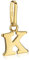 NKlaus Kettenanhänger kleiner Buchstabe K 333 Gelb Gold 8 Karat 5x4mm Kinder Alphabet Amulett 1325