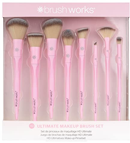 Brushworks HD Ultimate Makeup Brush Set Pink