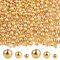 1200 Stück Goldene Runde Perlen mit Loch Abstandsperlen 4 mm / 6 mm / 8 mm Bastelperlen für Armbänder Halsketten Ohrringe DIY Bastelarbeiten
