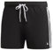 adidas Homme 3-Stripes CLX Very-Short-Length Swim Shorts, Black / White, XL