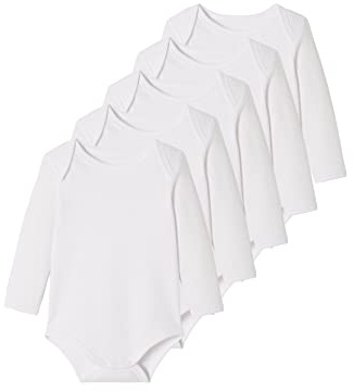 Vertbaudet 5er-Pack Baby Schlupfbodys, Langarm BASIC pack weiß 92/98