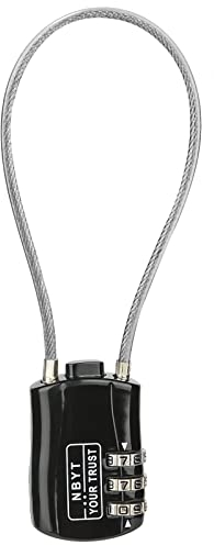 NBYT Wire Combination Lock Padlock, Wire Diameter 3/24, 8.3 Circumference, Suitable for Travel Luggage, Backpack, Cycling Helmet, Small Cabinet, Gym Cabinet, Suitcase
