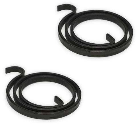 Door Handle Springs, Replacement Pack Internal Coil Repair Spring 2.5 Turns 2mm Thick Black Zinc Coating, Pack of 2