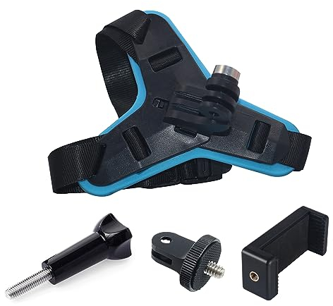 Motorcycle Helmet Chin Mount, Camera Helmet Strap Holder, Action Camera Helmet Mount, Action Camera Accessory, Motorbike Helmet Chin Strap, Compatible With Most Action Cameras, 4 Piece Set