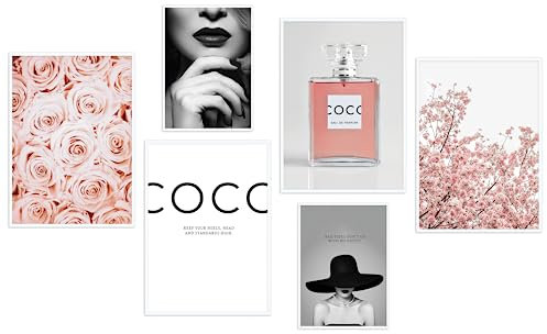 CreativeRobin » Rose, Style & Fashion « Wandbilder Poster-set | Wohnzimmer Deko | 4x A3 + 2x A4 Wandbilder Collage