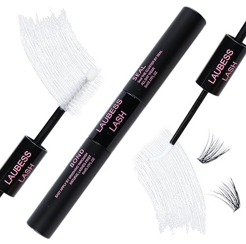 Bond and Seal Lash Glue Cluster Lashes Glue Bond and Seal Black Eyelash Glue Individual Lashes at Home Lash Extension Kit Individual Lash Glue Waterproof Lash Bond and Seal 5ml+5ml