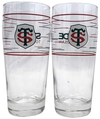 STADE TOULOUSAIN 2 x Verre à bière Toulouse - Collection Officielle Rugby