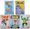 BOEMY 5 Stück dekorative Superhelden-Abzeichen, Metallplatten mit Retro-Stil von Comic-Figuren: „Batman, Thor, Hulk, Ironman und Superman“ | Maße 20 x 30 cm