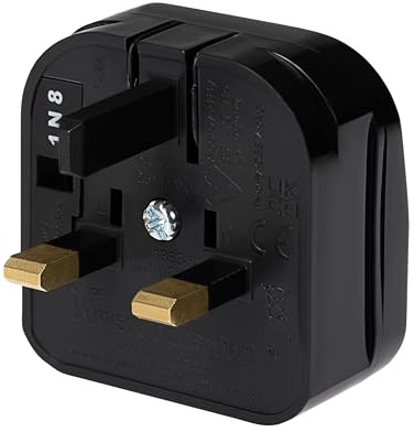 Maplin Euro 2 Pin Plug to UK Mains Plug Converter with 5 Amp Fuse & Screw Cover
