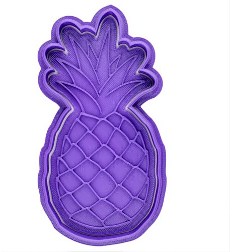 Marshmallow Bliss Ausstechformen aus der Obst- und Lebensmittel-Serie, spülmaschinenfest, 15 mm tief, Ausstechform, Bildpresse und Aufbewahrungsclip (Ananas)